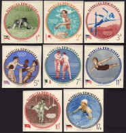 Dominican Rep 525-C117 Imperf, Hinged. Mi 724B-731B. Olympics Rome-1960 Winners. - Dominica (1978-...)