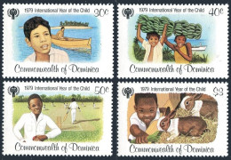 Dominica 613-616, MNH. Michel 625-628. IYC-1979. Canoe, Bananas, Rabbits. - Dominique (1978-...)