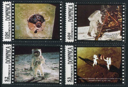 Dominica 1196-1200, MNH. Mi 1233-1236, Bl.155. 1st Moon Landing, 20th Ann. 1989. - Dominique (1978-...)