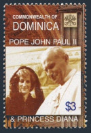 Dominica 2561, MNH. Pope John Paul II And Princess Diana, 2005. - Dominique (1978-...)