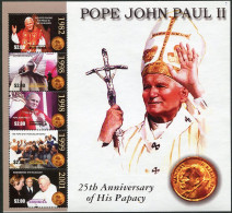 Dominica 2498 Ae Sheet, MNH. Election Of Pope John Paul II, 25th Ann. 2004. - Dominique (1978-...)