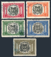 Dominican Rep G8-G12,used.Mi 387-391. Insured Letter Stamps 1940-45.Coat Of Arms - Dominique (1978-...)