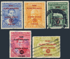 Dominican Rep G1-G5, Used. Mi 294-298. Insured Letter Stamps 1935. Merino Issue. - Dominica (1978-...)