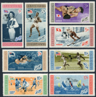 Dominican Rep B21-B25,CB13-CB15,hinged. IGY-1957-58.Olympics Melbourne-1956.1959 - Dominique (1978-...)