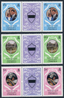 Dominica 701-703 Gutter,MNH.Mi 713A-715A. Wedding 1981.Charles,Lady Diana.Castle - Dominica (1978-...)