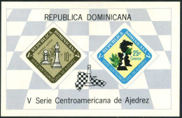Dominican Rep C152a,as MLH. Mi Bl.36. Central American Chess Championships,1967. - Dominique (1978-...)