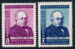 Dominican Rep 356-357,lightly Hinged.Michel 370-371. Sir Rowland Hill,1940. - Dominica (1978-...)
