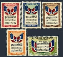 Dominican Rep C57-C61,hinged.Mi 468-472. Air Post 1946.Flags,National Anthem. - Dominique (1978-...)