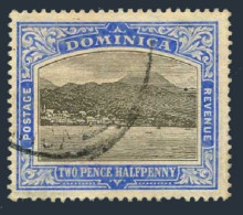 Dominica 38 Wmk 3, Used. Michel 34. Roseau, Capital Of Dominica, 1908. - Dominica (1978-...)