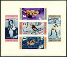 Dominican Rep 505a,C108a Imperf Sheets,MNH.Olympics Melbourne-1956.Winners,flags - Dominique (1978-...)