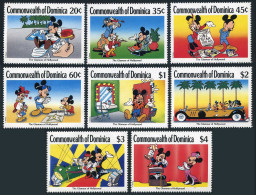 Dominica 1208-1215, MNH. Mi 1268-1275. Mickey Mouse As A Hollywood Star, 1989. - Dominique (1978-...)