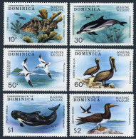 Dominica 618-623, MNH. Mi 630-635. Wildlife Protection:Fish,Birds,Dolphin,Whale. - Dominique (1978-...)