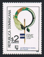 Dominican Rep 1204, MNH. Michel 1759. World Conference Of Women, 1995.Butterfly. - Dominique (1978-...)