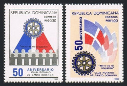 Dominican Rep 1138-1139,MNH.Michel 1672-1673. Rotary Club Of Santo Domingo,1993. - Dominica (1978-...)