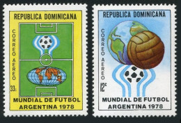 Dominican Rep C271-C272, MNH. Mi 1191-1192. World Soccer Cup Argentina-1978. - Dominica (1978-...)