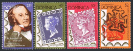 Dominica 608a-611a Perf 12x12.5, MNH. Michel 615C-618C. Sir Rowland Hill, 1979. - Dominica (1978-...)