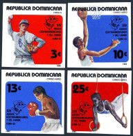 Dominican Rep 866,C368-C370 Imperf, MNH. Mi 1356-1369. Baseball,Basketball,1982. - Dominique (1978-...)