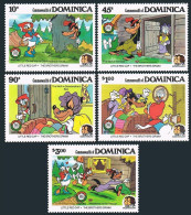 Dominica 925-929, MNH. Mi 939-943. Christmas 1985. Walt Disney: Brothers Grimm. - Dominica (1978-...)