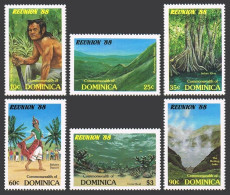 Dominica 1074-1079, 1080, MNH. Mi 1086-91, Bl.128. Reunion-1988 Tourism Campaign - Dominica (1978-...)