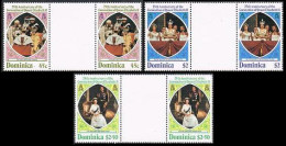 Dominica 570-572 Gutter, MNH. Michel 577-579. QE II Coronation, 25th Ann. 1978. - Dominica (1978-...)