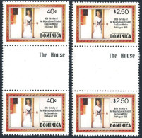 Dominica 676-677 Gutter,MNH.Michel 688-689.Queen Mother Elizabeth,80th Birthday. - Dominique (1978-...)