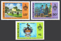 Dominica 386-388, 388a, MNH. University Of The West Indies,25th Ann.1973.Center, - Dominica (1978-...)