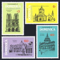 Dominica 654-657, MNH. Michel 651-654. Cathedrals 1979. Assumption, Patrick's NY - Dominica (1978-...)