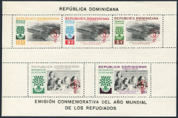 Dominican Rep CB20a,CB20a Imperf, MNH. World Refugee Year WRY-1960, Surcharged. - Dominica (1978-...)