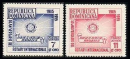 Dominican Rep 461,C90, MNH. Michel 540-541. Rotary International 50th Ann. 1955. - Dominique (1978-...)