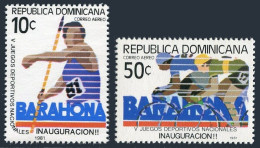 Dominican Rep C347-C348,MNH.Michel 1321-1322.National Games,1981.Javelin,Cycling - Dominique (1978-...)