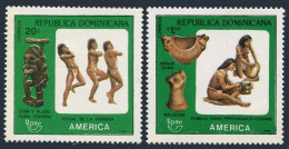 Dominican Rep 1065-1066, MNH. Mi 1596-1597. UPAEP-1989. Pre Columbian Artifacts. - Dominica (1978-...)