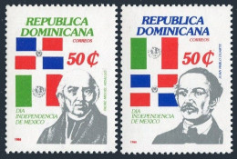 Dominican Rep 1029-1030, MNH. Mi 1361-1062. Independence Day, 1988. Y Costilla, - Dominique (1978-...)