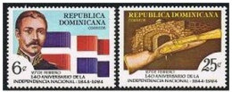 Dominican Rep 898-899, MNH. Mi 1418-1419. Independence,140, 1983. Matia R.Mella, - Dominique (1978-...)