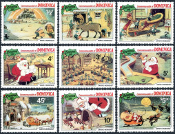 Dominica 706-714, 715 Sheet, MNH. Christmas 1981. Walt Disney, Santa's Workshop. - Dominica (1978-...)