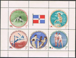 Dominican Rep 529a,C117a A,B,MNH.Michel Bl.25A-26A,25B-26B. Olympics Rome-1960. - Dominique (1978-...)