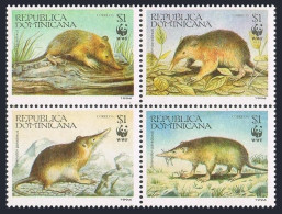 Dominican Rep 1158 Ad Block, MNH. Mi 1698-1701. WWF 1994. Solenodon Paradoxus. - Dominica (1978-...)