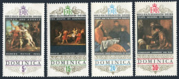 Dominica 242-245, MNH. Mi 241-244. WHO, 20th Ann. 1968. Rubens, David, Rembrandt - Dominica (1978-...)