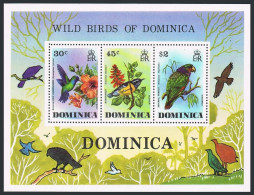 Dominica 491a Sheet,MNH.Michel Bl.36. Wild Birds 1976.Hummingbird,Banana-quit, - Dominique (1978-...)