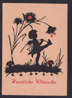 Herzliche Wunsche / Postcard Not Circulated, 2 Scans - Siluette