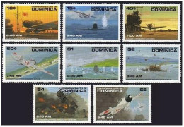 Dominica 1368-1375,1376-1377,MNH. Japanese Attack On Pearl Harbor-50,1991.Planes - Dominique (1978-...)
