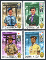 Dominica 324-327, 327a Sheet, MNH. Mi 323-326, Bl.10. Boy Scout Jamboree 1971. - Dominica (1978-...)