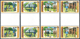 Dominica 630-633 Gutter, MNH. Mi 637-640. Girl Guides-50, 1979. Cooking, Singing - Dominica (1978-...)