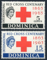 Dominica 182-183, MNH. Michel 178-179. Red Cross Centenary, 1963. - Dominique (1978-...)