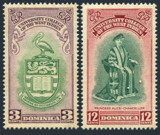 Dominica 120-121, MNH. Michel 116-117. University Of West Indies, 1951. - Dominica (1978-...)