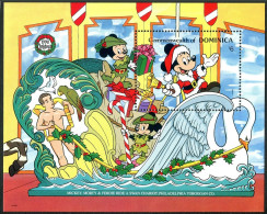 Dominica 1279-1280 Sheets,MNH. Christmas 1990.Walt Disney Characters. - Dominica (1978-...)