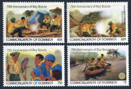 Dominica 777-780, MNH. Mi 791-794. Boy Scouts-75th Ann. 1982. Flag,Parrot,Vessel - Dominique (1978-...)