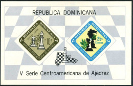 Dominican Rep C152a, MNH. Mi Bl.36. Central American Chess Championships, 1967. - Dominique (1978-...)