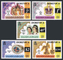 Dominica 521-525,526, MNH. Michel 525-529,Bl.42. Reign Of QE II, 25th Ann. 1977. - Dominica (1978-...)