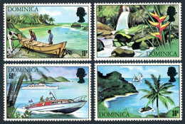 Dominica 316-319,MNH.Michel 315-318. Tourism 1971.Waterfall.Flower,Boat,steamer. - Dominica (1978-...)