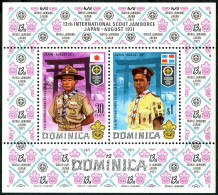 Dominica 327a Sheet, MNH. Michel Bl.10. Boy Scout Jamboree, Japan 1971. - Dominique (1978-...)